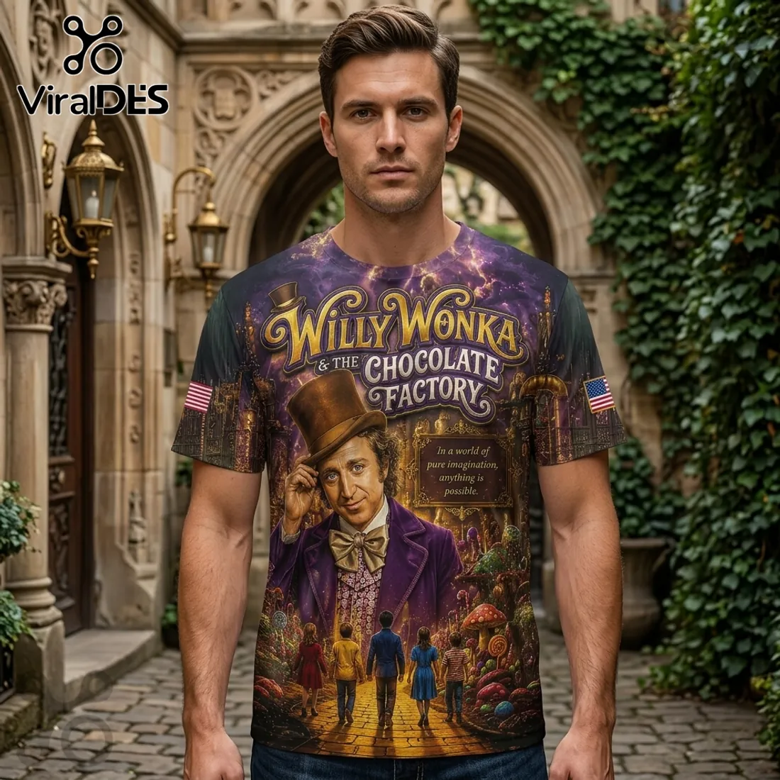 Willy Wonka x USA 250th Anniversary 1776-2026 Patriotic Gift for Men T-Shirt Willy Wonka x USA 250th Anniversary 1776-2026 Patriotic Gift for Men T-Shirt