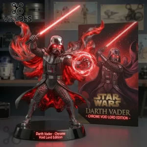 Star Wars Darth Vader Chrome Void Lord Edition Sculpted Resin Display Statue Star Wars Darth Vader Chrome Void Lord Edition Sculpted Resin Display Statue