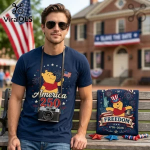 Winnie the Pooh America 250th Anniversary Patriotic Collectible T-Shirt