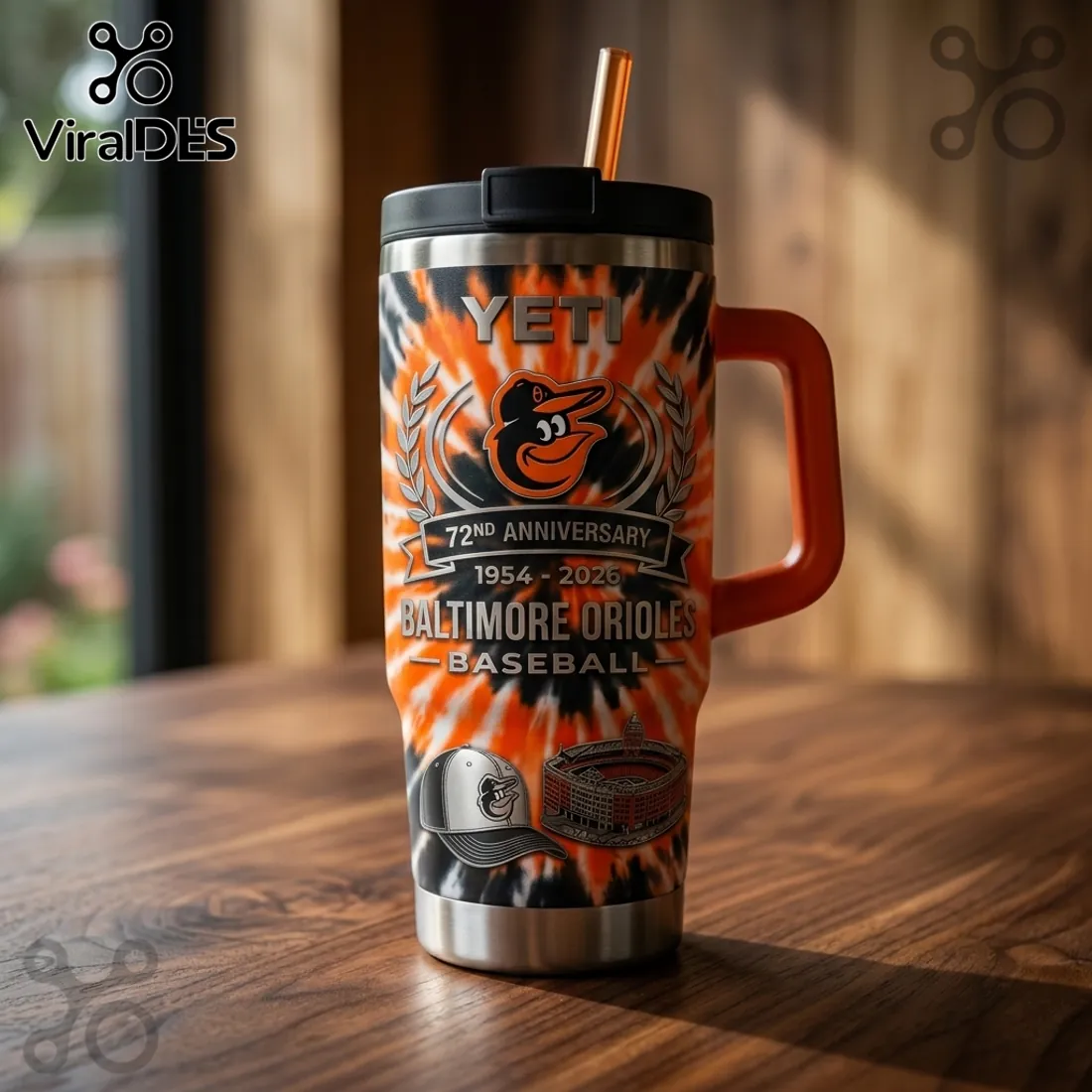 YETI x Baltimore Orioles 72nd Anniversary Stainless Steel Handle Tumbler YETI x Baltimore Orioles 72nd Anniversary Stainless Steel Handle Tumbler