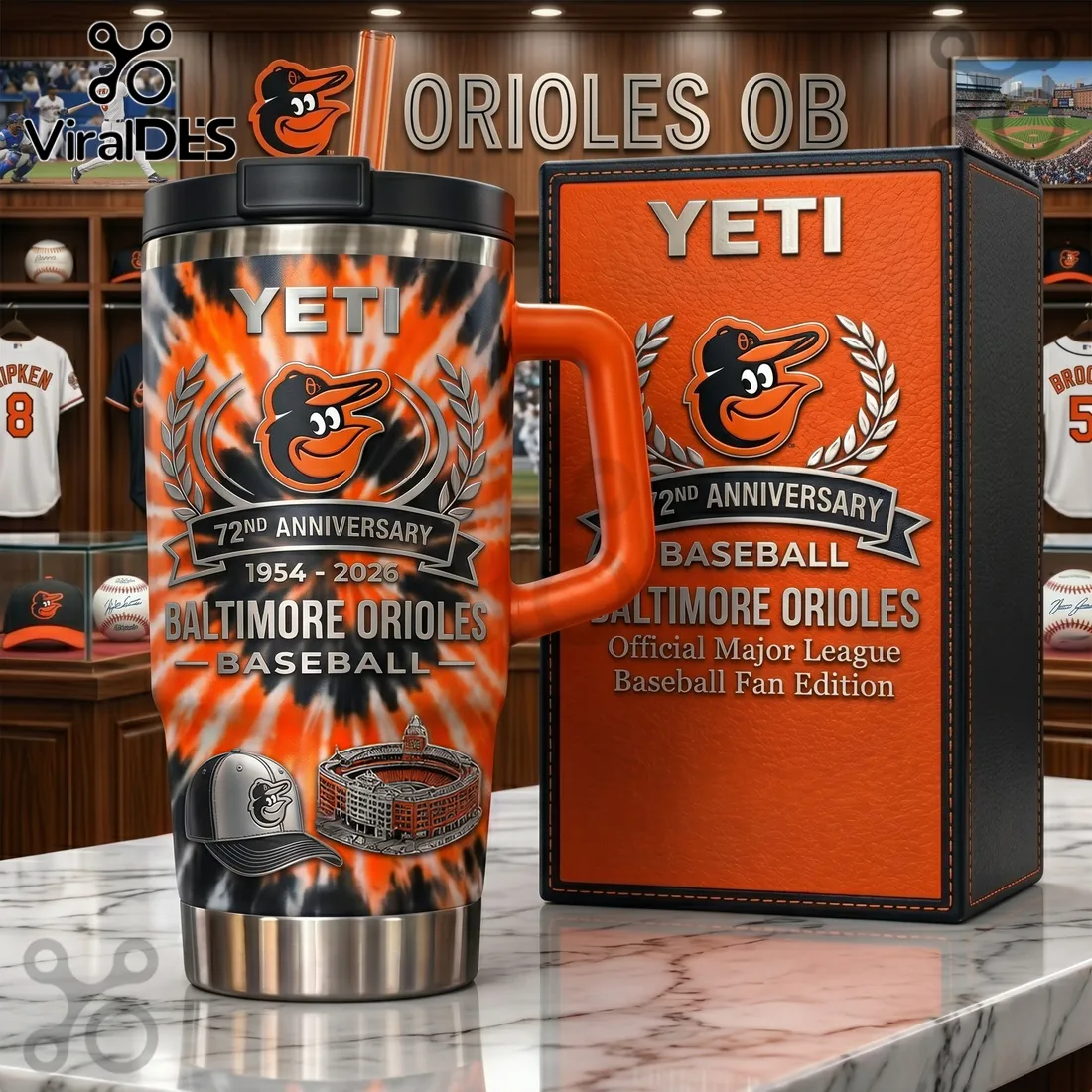 YETI x Baltimore Orioles 72nd Anniversary Stainless Steel Handle Tumbler YETI x Baltimore Orioles 72nd Anniversary Stainless Steel Handle Tumbler