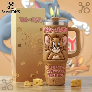 Tom and Jerry Sculpted 3D Brown Tumbler