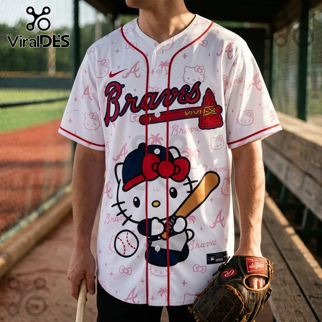 2026 Hello Kitty x Atlanta Braves Mascot Baseball Jersey 2026 Hello Kitty x Atlanta Braves Mascot Baseball Jersey