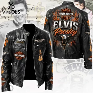 Elvis Presley Harley-Davidson Black Leather Motorcycle Jacket