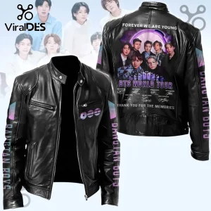 BTS World Tour Black Leather Jacket 2026