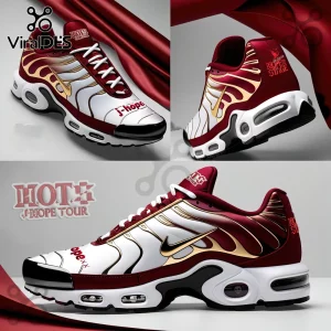 J-Hope Hope On The Stage Burgundy Gold Sport Shoes