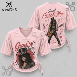 Guns N Roses Sweet Child O Mine Pink Lace-Up Jersey Guns N Roses Sweet Child O Mine Pink Lace-Up Jersey