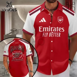 Arsenal FC Premier League Champions 2025-26 Button-Down Shirt Arsenal FC Premier League Champions 2025-26 Button-Down Shirt