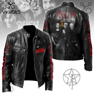 Rush Fifty Something Tour 2026 Black Leather Jacket