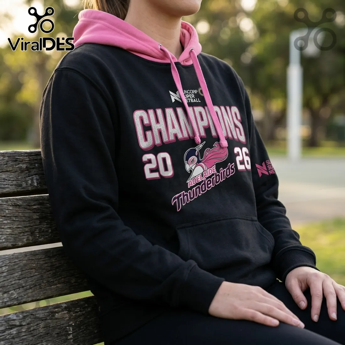 Adelaide Thunderbirds 3X Champions 2026 Black Hoodie Adelaide Thunderbirds 3X Champions 2026 Black Hoodie