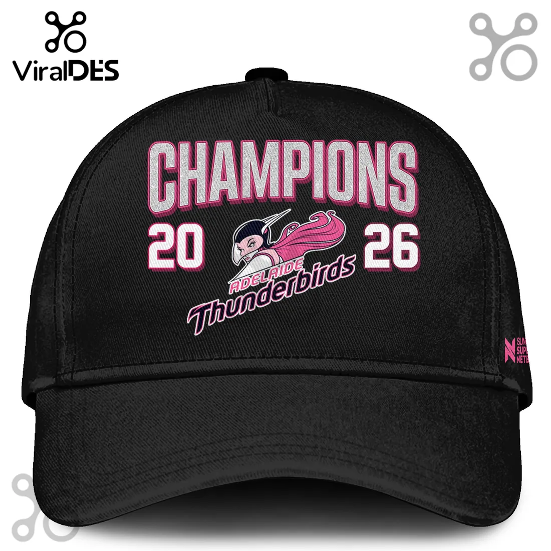 Adelaide Thunderbirds 3X Champions 2026 Black Hoodie Adelaide Thunderbirds 3X Champions 2026 Black Hoodie