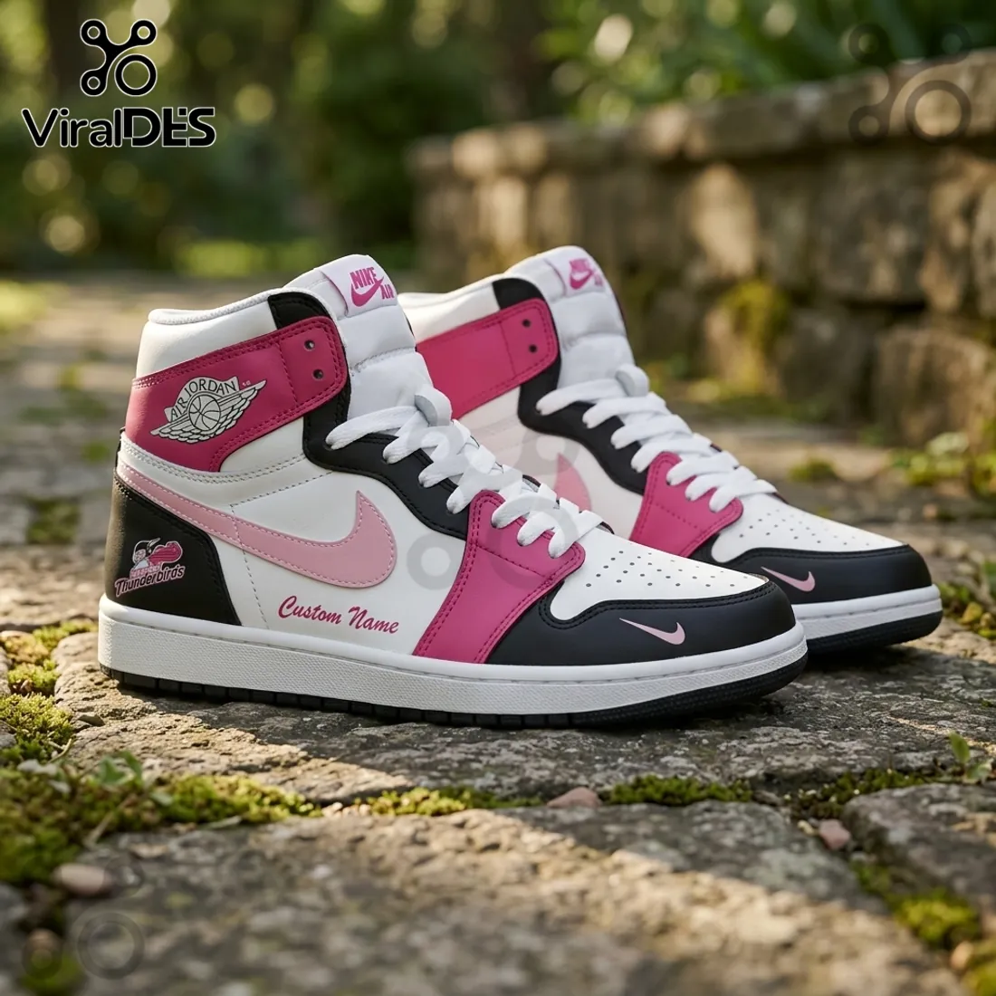 Adelaide Thunderbirds Pink Black High Top Sneakers Adelaide Thunderbirds Pink Black High Top Sneakers
