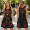 Black Sabbath Ozzy Osbourne Purple Rose Sleeveless Dress Black Sabbath Ozzy Osbourne Purple Rose Sleeveless Dress
