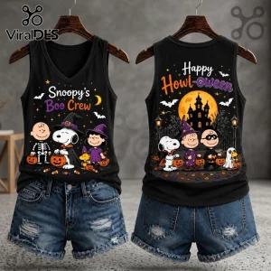 Snoopy Boo Crew Halloween 2026 V-Neck Tank Top Snoopy Boo Crew Halloween 2026 V-Neck Tank Top