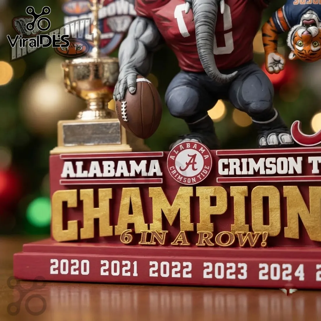 Alabama Crimson Tide Champions Hanging Christmas Ornament Alabama Crimson Tide Champions Hanging Christmas Ornament