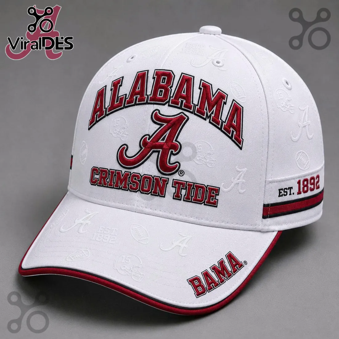 Alabama Crimson Tide Premium White Baseball Cap Alabama Crimson Tide Premium White Baseball Cap