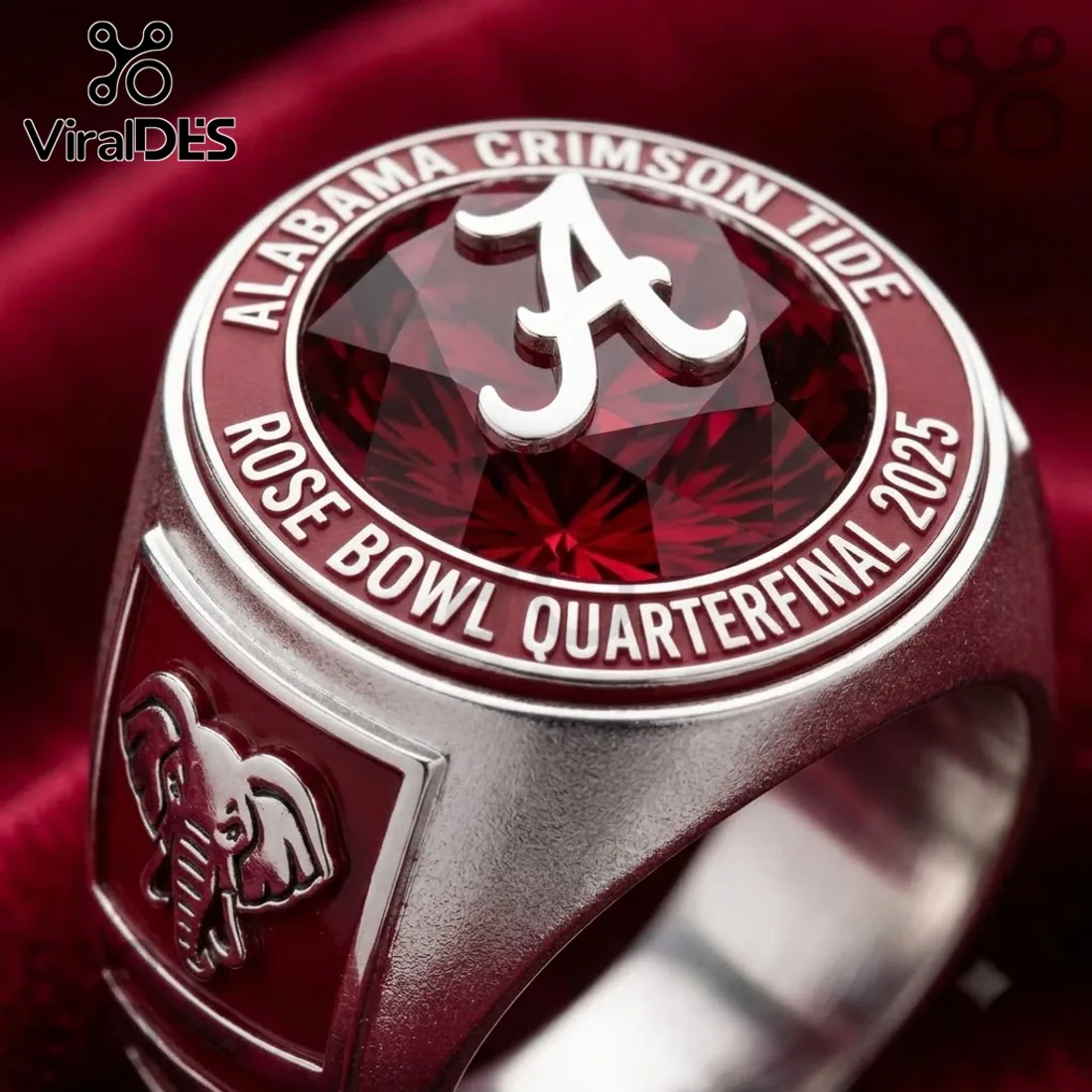 Alabama Crimson Tide Rose Bowl 2025 Commemorative Ring Alabama Crimson Tide Rose Bowl 2025 Commemorative Ring