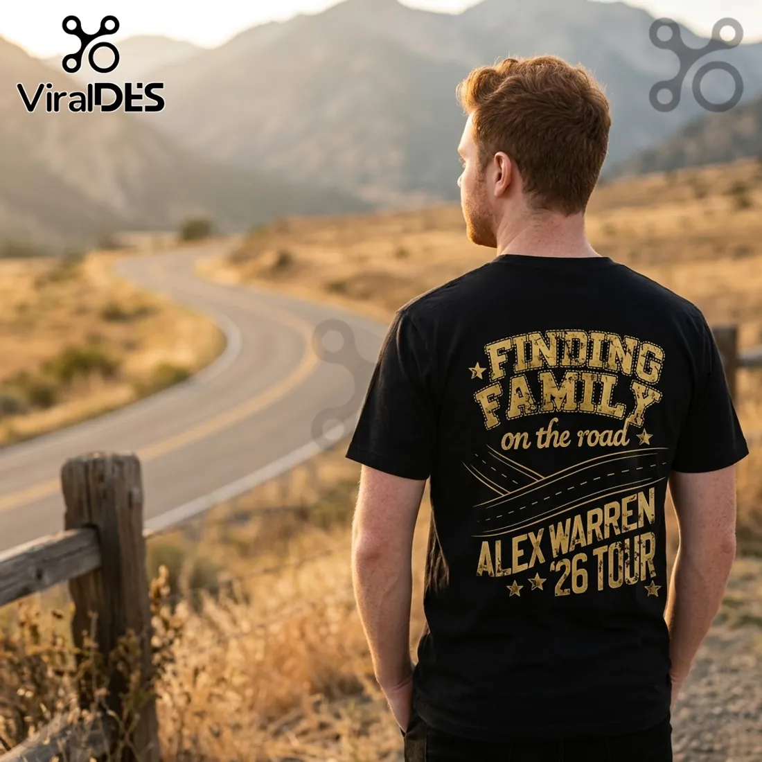 Alex Warren Finding Family On The Road World Tour Cotton T-Shirt Alex Warren Finding Family On The Road World Tour Cotton T-Shirt