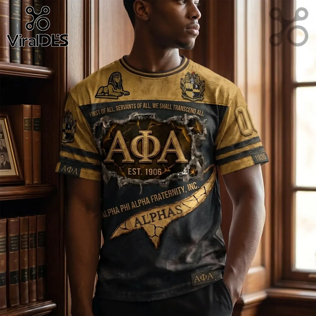 Alpha Phi Alpha 1906 Crest Premium T-Shirt Alpha Phi Alpha 1906 Crest Premium T-Shirt
