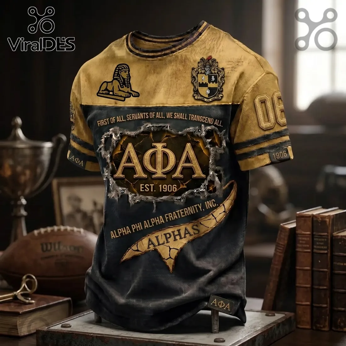Alpha Phi Alpha 1906 Crest Premium T-Shirt Alpha Phi Alpha 1906 Crest Premium T-Shirt