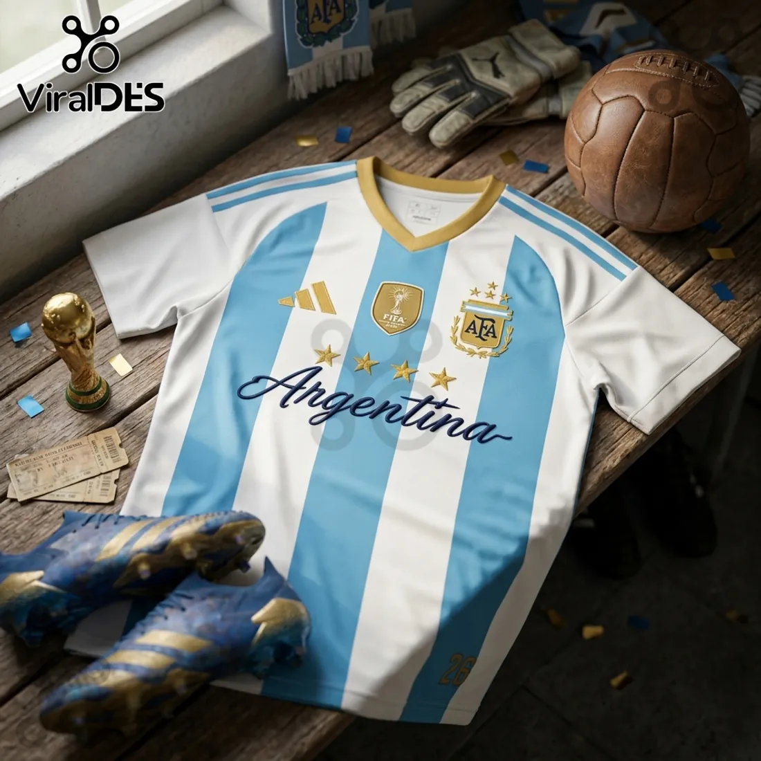 Argentina 2026 World Cup Back To Back Champions Football Jersey Argentina 2026 World Cup Back To Back Champions Football Jersey