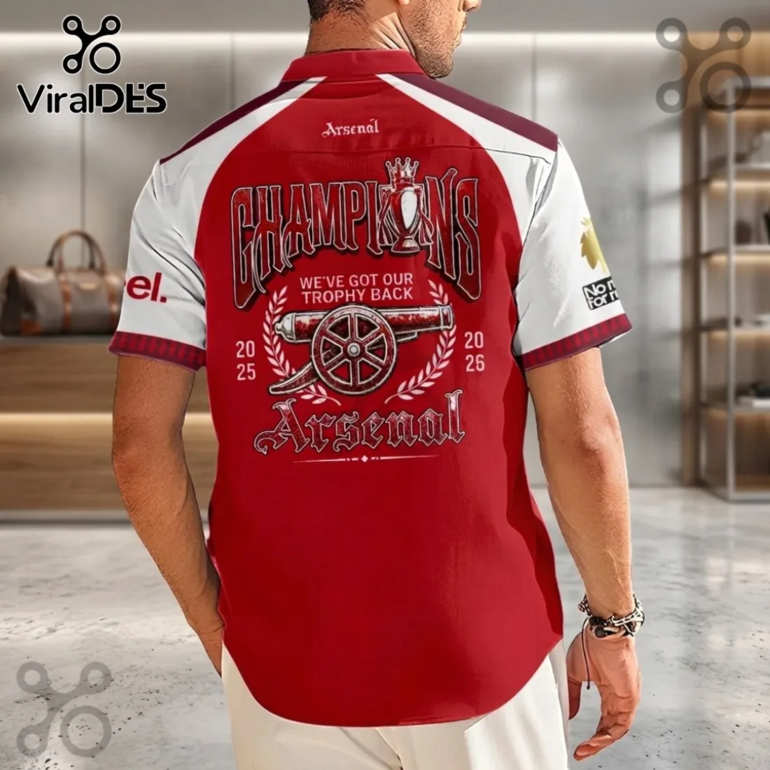 Arsenal FC Premier League Champions 2025-26 Button-Down Shirt Arsenal FC Premier League Champions 2025-26 Button-Down Shirt