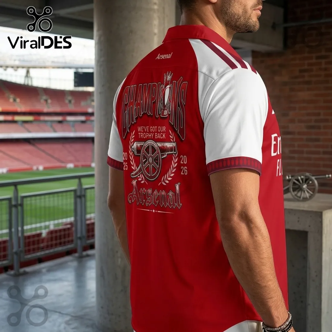 Arsenal FC Premier League Champions 2025-26 Button-Down Shirt Arsenal FC Premier League Champions 2025-26 Button-Down Shirt