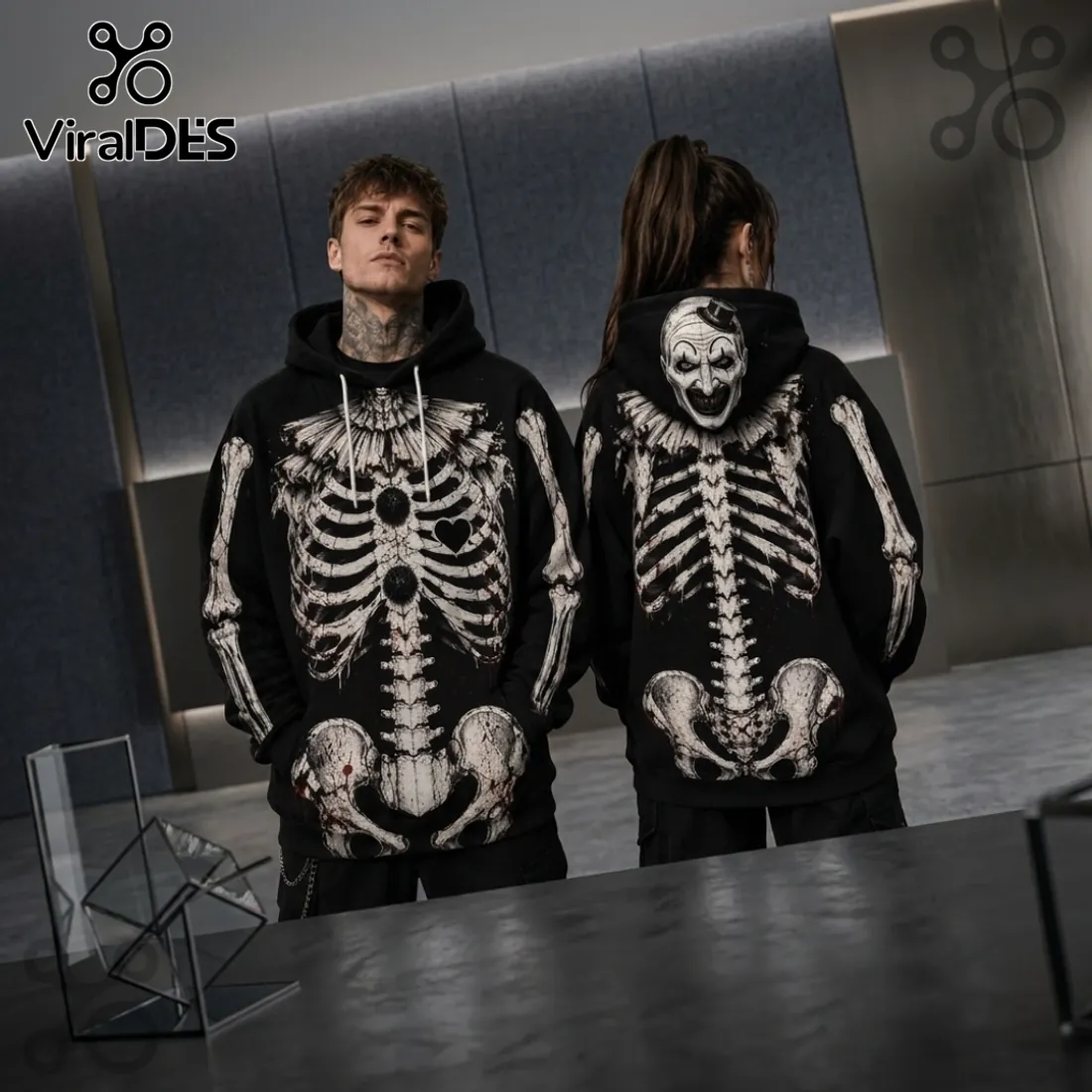 Art The Clown Horror Skeleton Black Hoodie Art The Clown Horror Skeleton Black Hoodie
