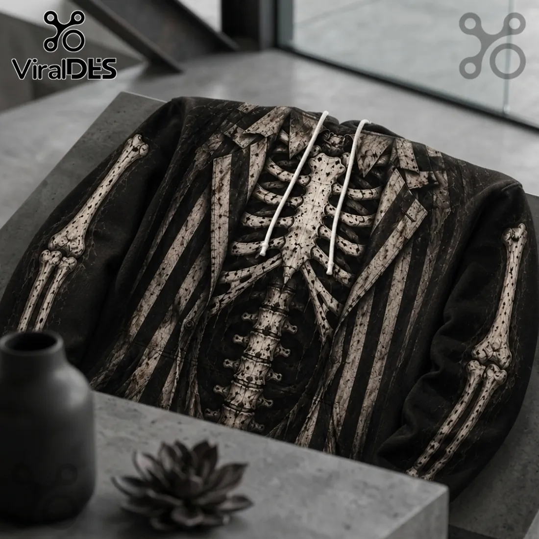 Beetlejuice Illustrated Skeleton Costume Hoodie Beetlejuice Illustrated Skeleton Costume Hoodie