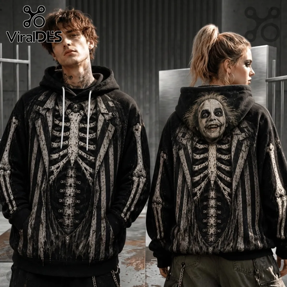 Beetlejuice Illustrated Skeleton Costume Hoodie Beetlejuice Illustrated Skeleton Costume Hoodie