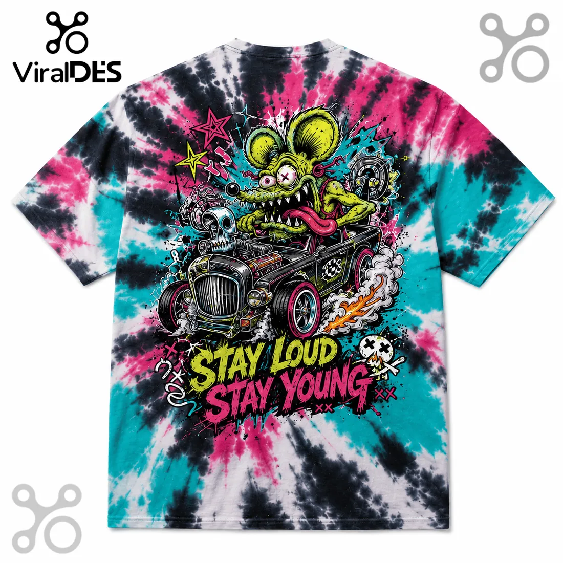 Blink-182 Stay Loud Stay Young Tie Dye T-Shirt Blink-182 Stay Loud Stay Young Tie Dye T-Shirt