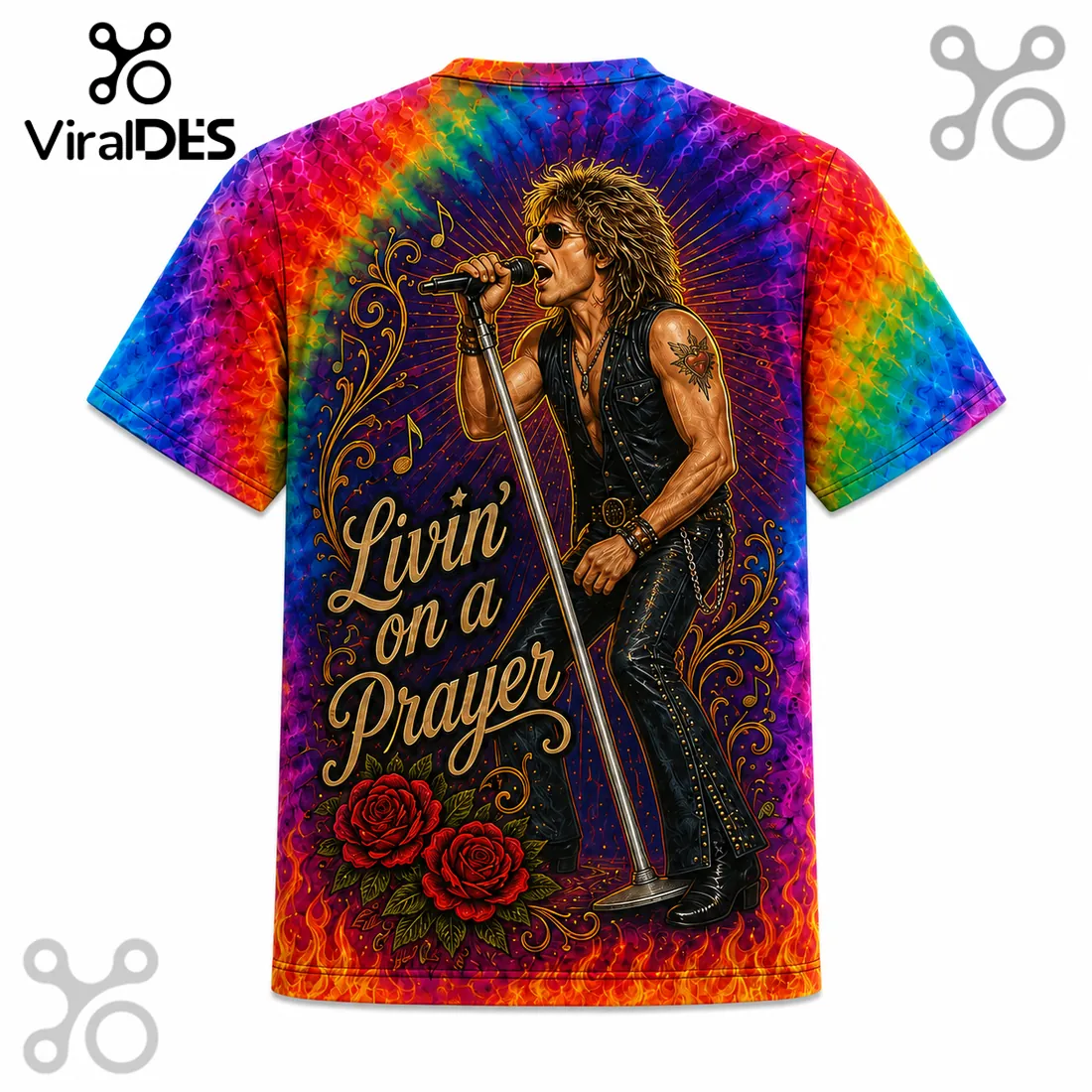 Bon Jovi Livin on a Prayer Tie Dye T-Shirt Bon Jovi Livin on a Prayer Tie Dye T-Shirt