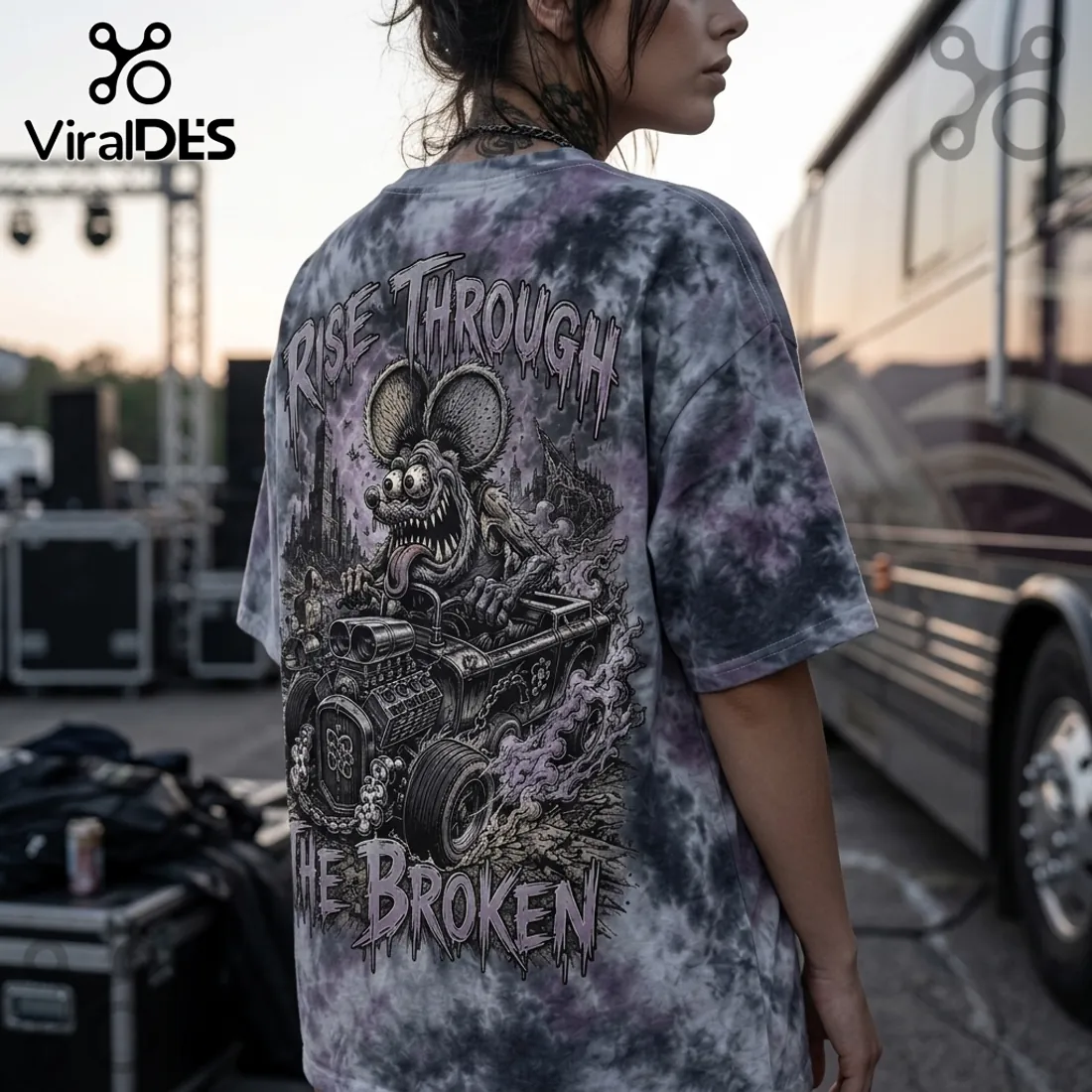 Breaking Benjamin Rat Mascot Tie Dye T-Shirt Breaking Benjamin Rat Mascot Tie Dye T-Shirt