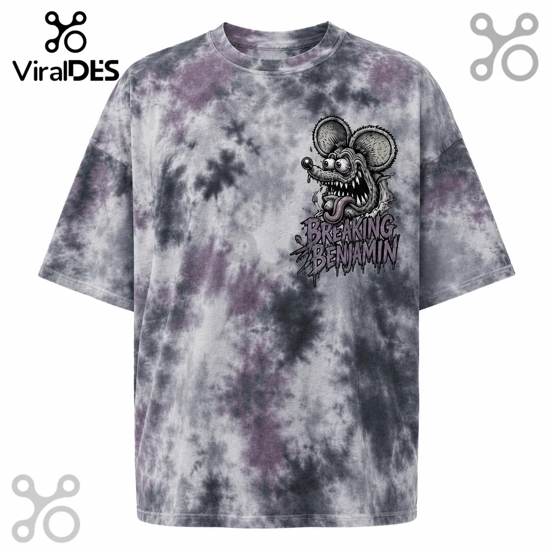 Breaking Benjamin Rat Mascot Tie Dye T-Shirt Breaking Benjamin Rat Mascot Tie Dye T-Shirt