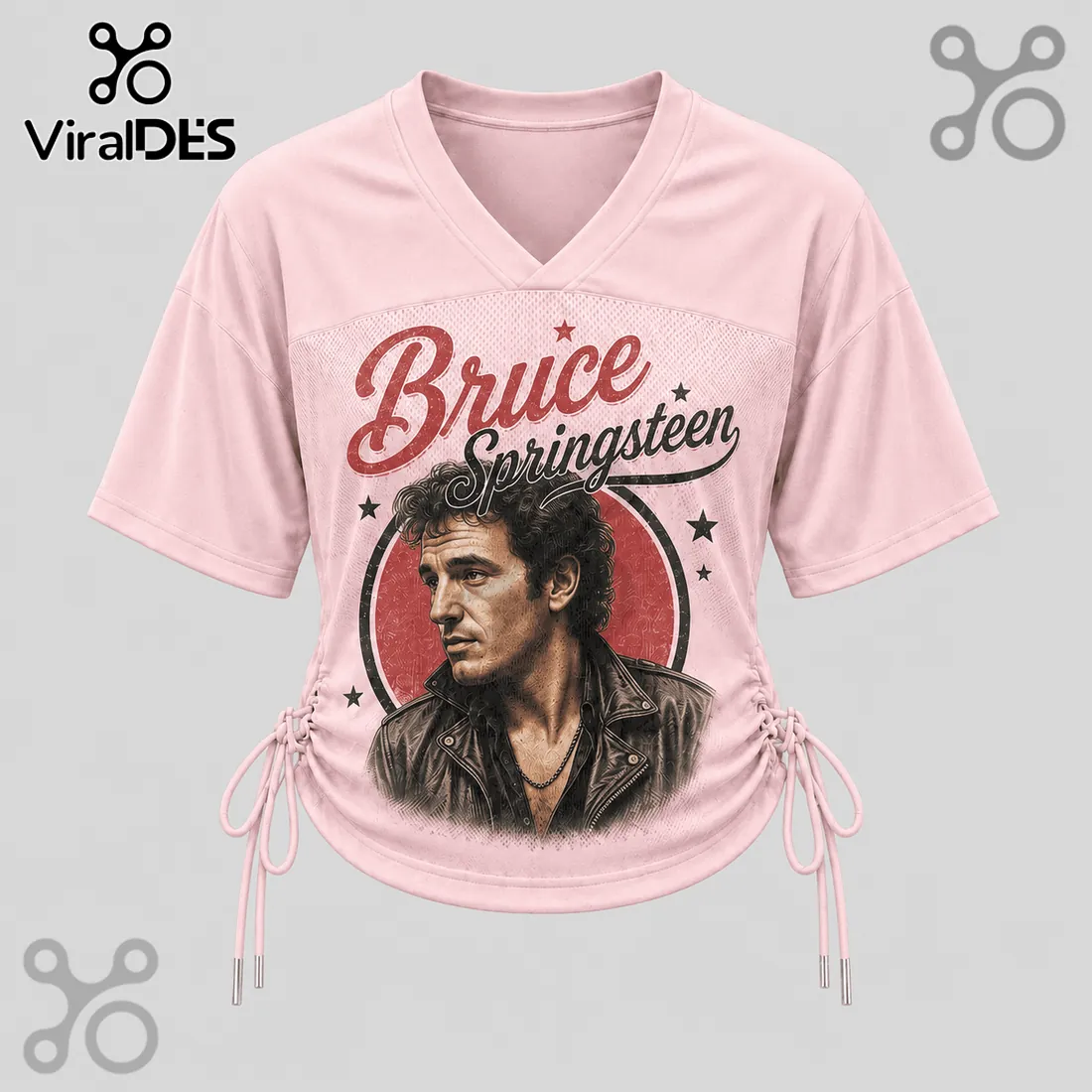 Bruce Springsteen Born to Run Pink Lace-Up Jersey Bruce Springsteen Born to Run Pink Lace-Up Jersey