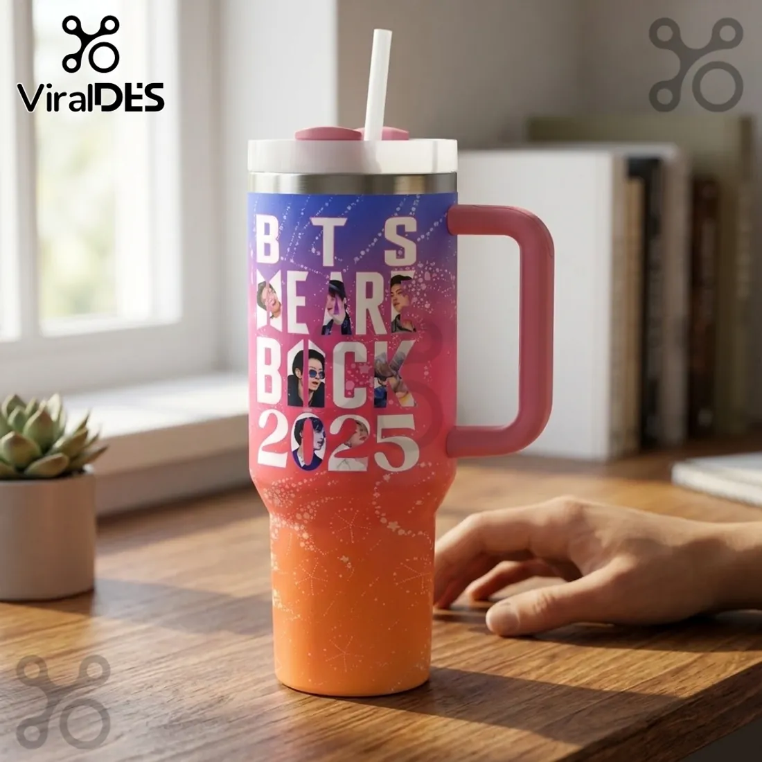 BTS 2025 Festa Stainless Steel Handle Tumbler BTS 2025 Festa Stainless Steel Handle Tumbler