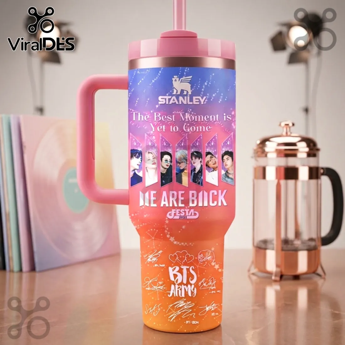 BTS 2025 Festa Stainless Steel Handle Tumbler BTS 2025 Festa Stainless Steel Handle Tumbler