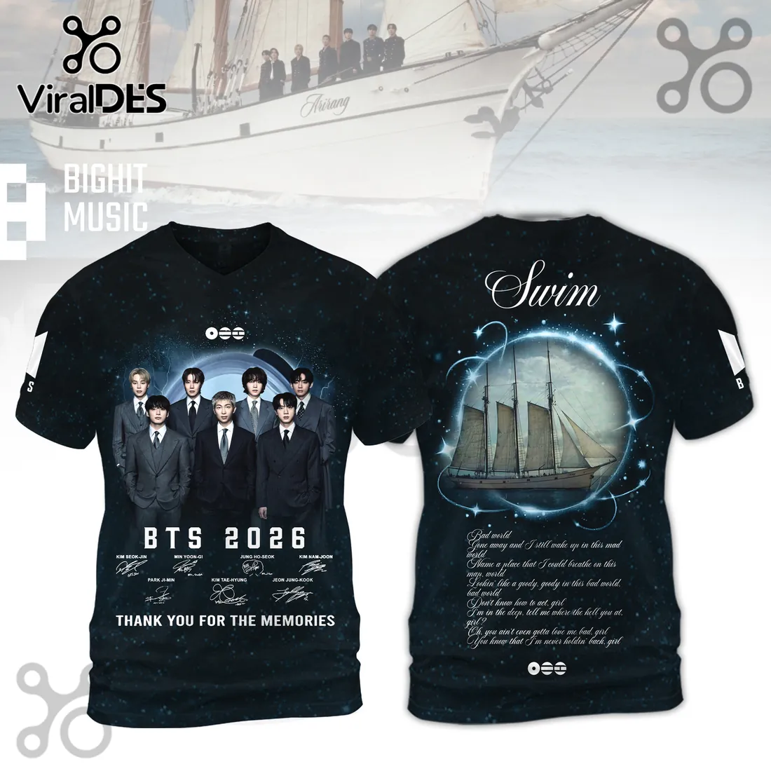 BTS 2026 Thank You For The Memories Signatures Hoodie BTS 2026 Thank You For The Memories Signatures Hoodie