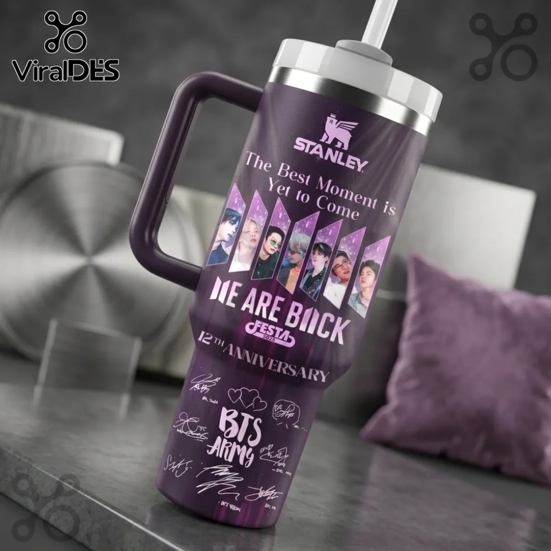 BTS Festa 2025 Custom Name Handle Tumbler BTS Festa 2025 Custom Name Handle Tumbler
