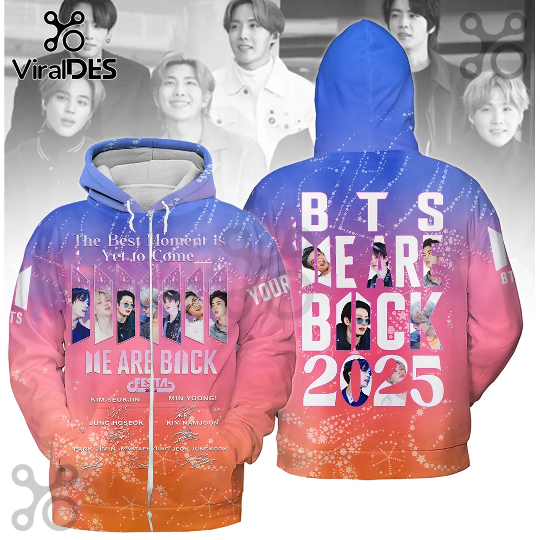 BTS Festa 2025 Members Sunset Hoodie BTS Festa 2025 Members Sunset Hoodie