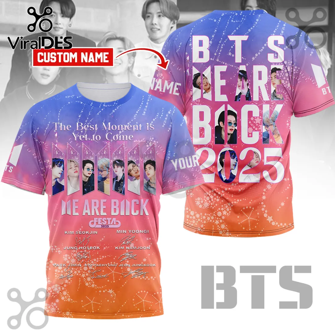 BTS Festa 2025 Members Sunset Hoodie BTS Festa 2025 Members Sunset Hoodie