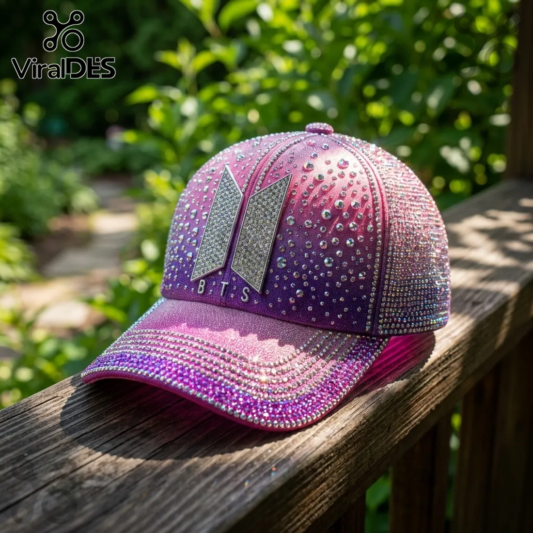 BTS Rhinestone Ombre Baseball Cap BTS Rhinestone Ombre Baseball Cap