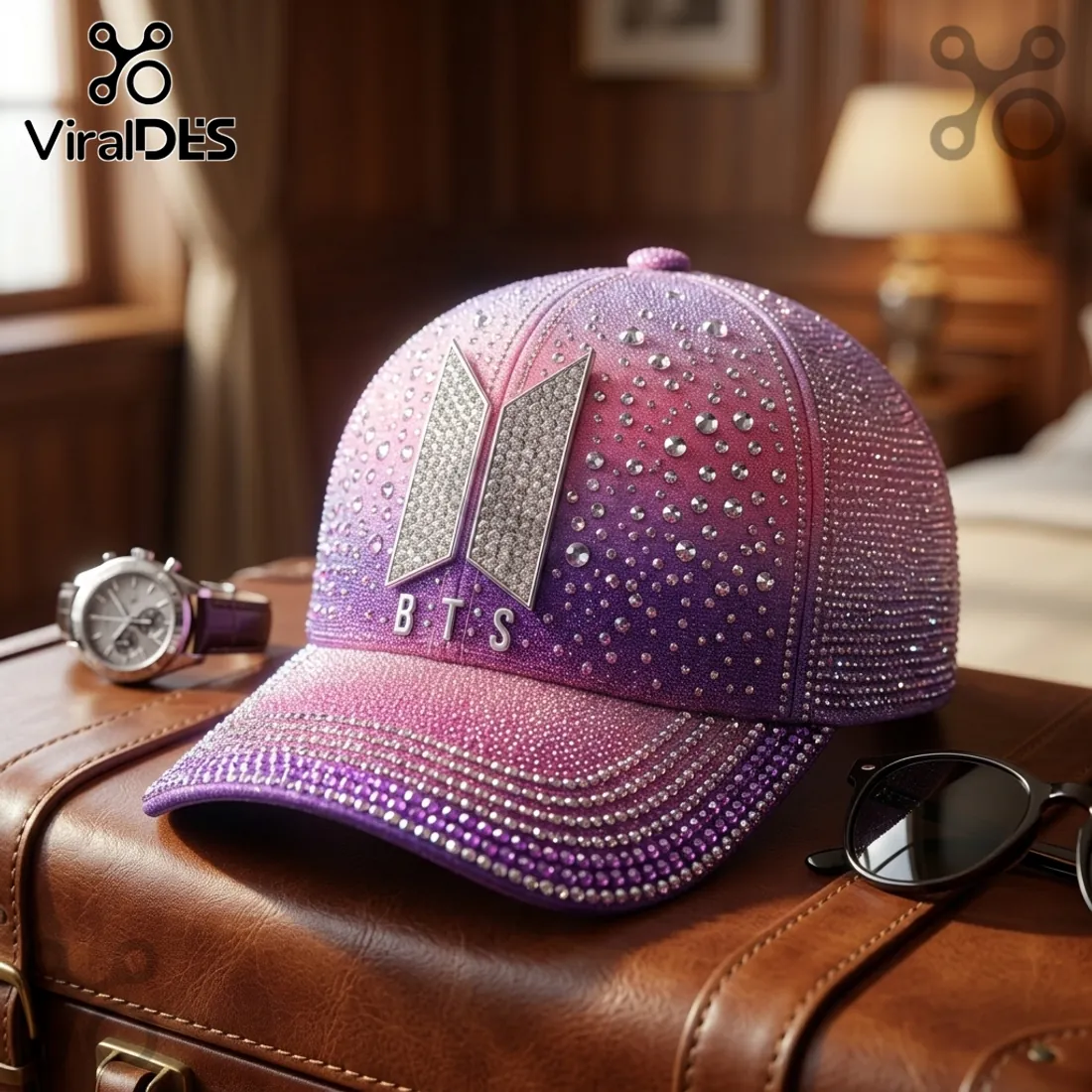 BTS Rhinestone Ombre Baseball Cap BTS Rhinestone Ombre Baseball Cap