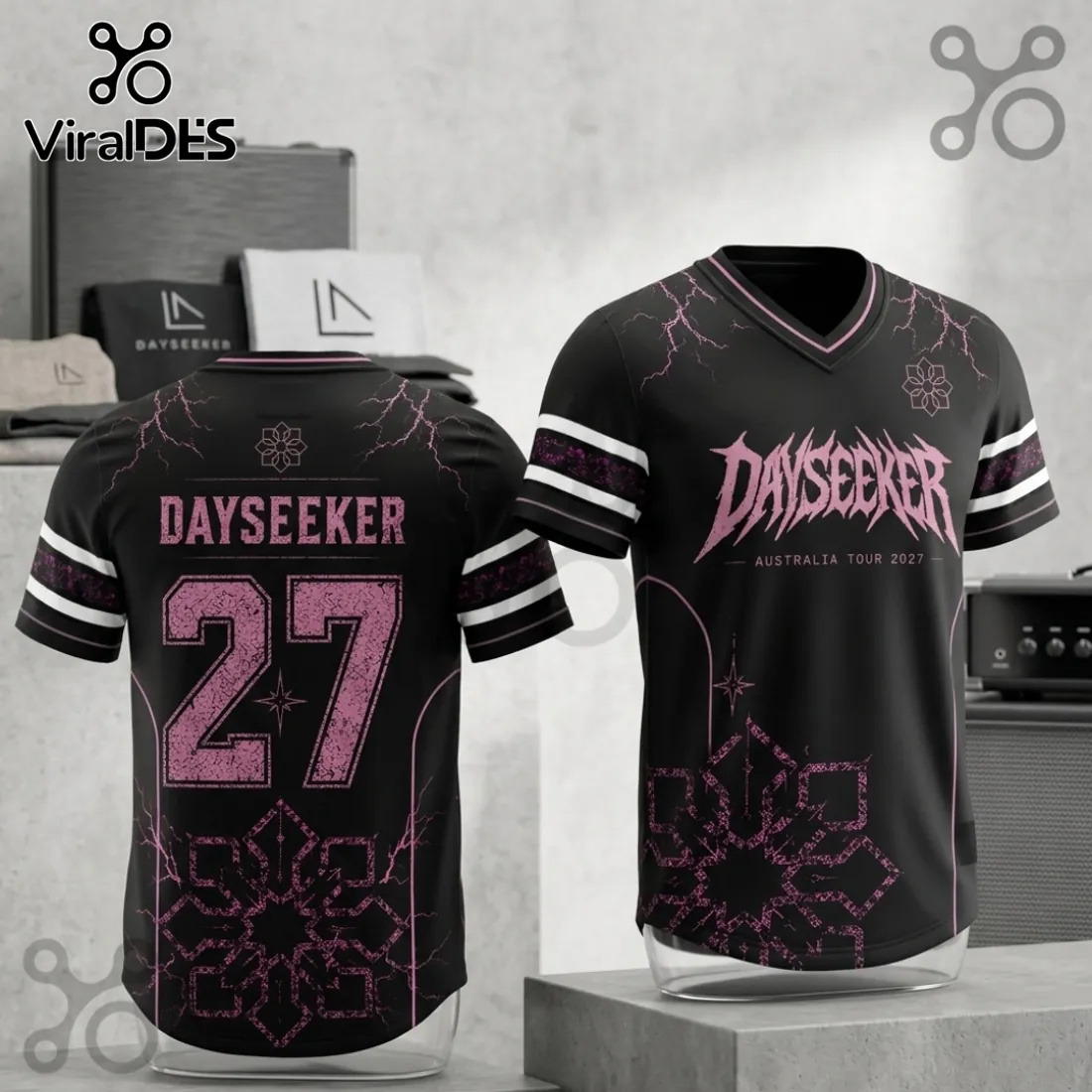 Dayseeker Black and Pink 2027 Australian Tour Football Jersey Dayseeker Black and Pink 2027 Australian Tour Football Jersey
