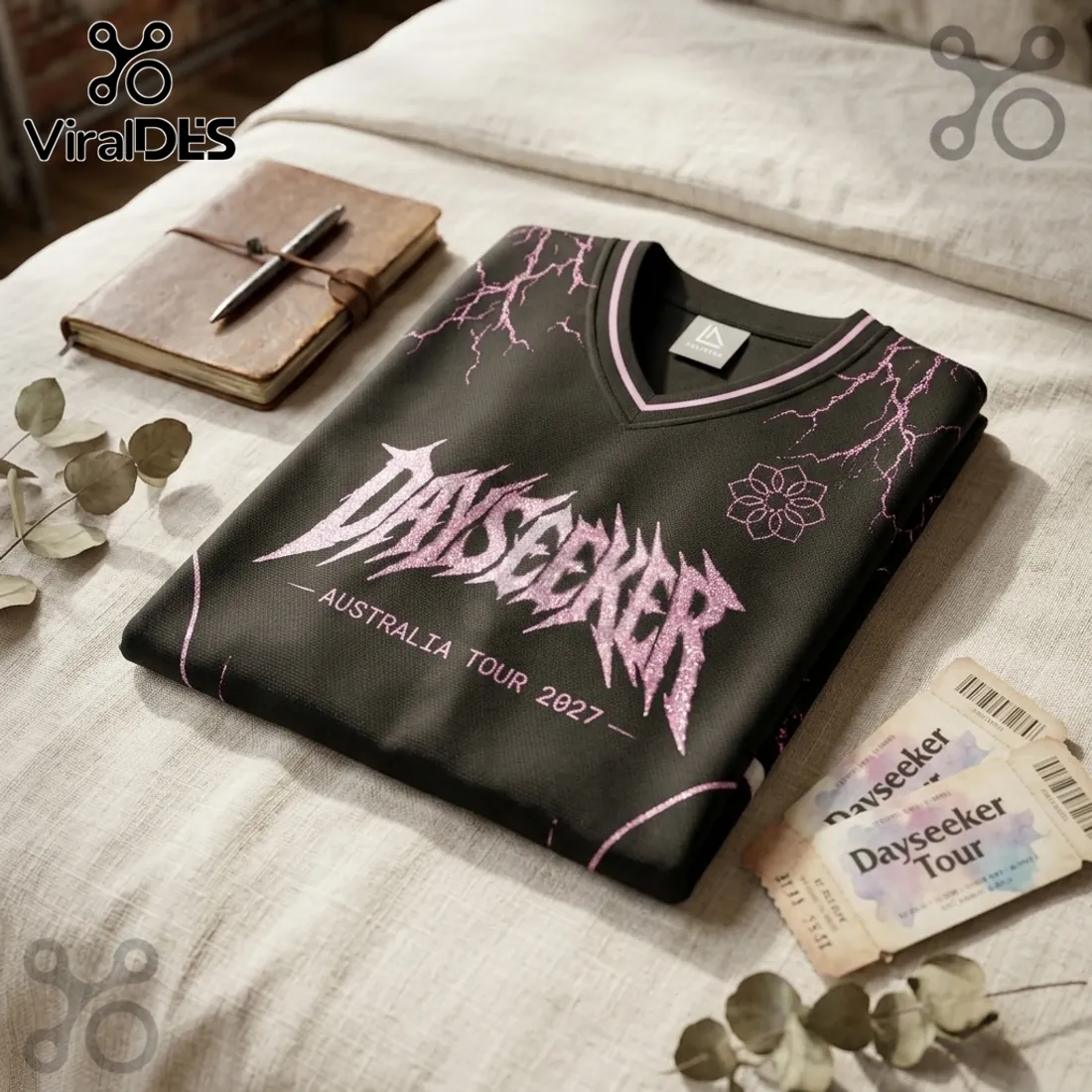 Dayseeker Black and Pink 2027 Australian Tour Football Jersey Dayseeker Black and Pink 2027 Australian Tour Football Jersey