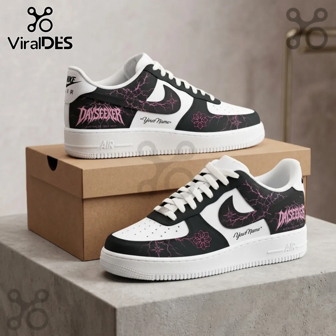 Dayseeker Neon Pulse Custom Nike Air Force 1 Sneakers Dayseeker Neon Pulse Custom Nike Air Force 1 Sneakers