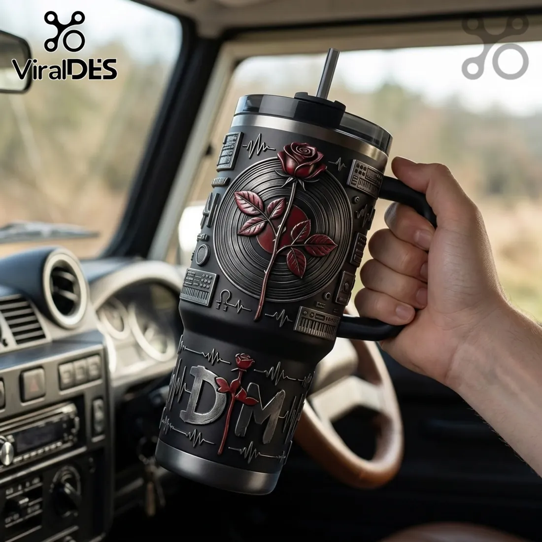 Depeche Mode Violator 40oz Stanley Handle Tumbler Depeche Mode Violator 40oz Stanley Handle Tumbler