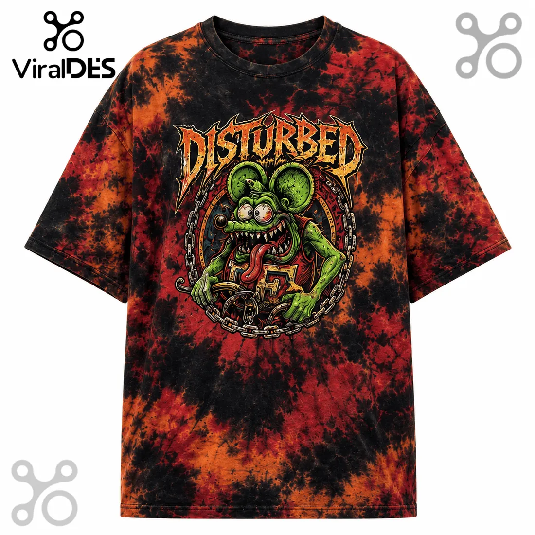 Disturbed Rat Hot Rod Premium Tie Dye T-Shirt Disturbed Rat Hot Rod Premium Tie Dye T-Shirt