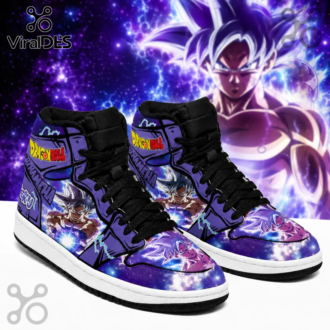 Dragon Ball Ultra Instinct Goku Purple Custom High Top Sneakers Dragon Ball Ultra Instinct Goku Purple Custom High Top Sneakers
