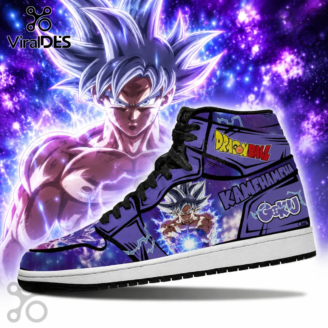 Dragon Ball Ultra Instinct Goku Purple Custom High Top Sneakers Dragon Ball Ultra Instinct Goku Purple Custom High Top Sneakers